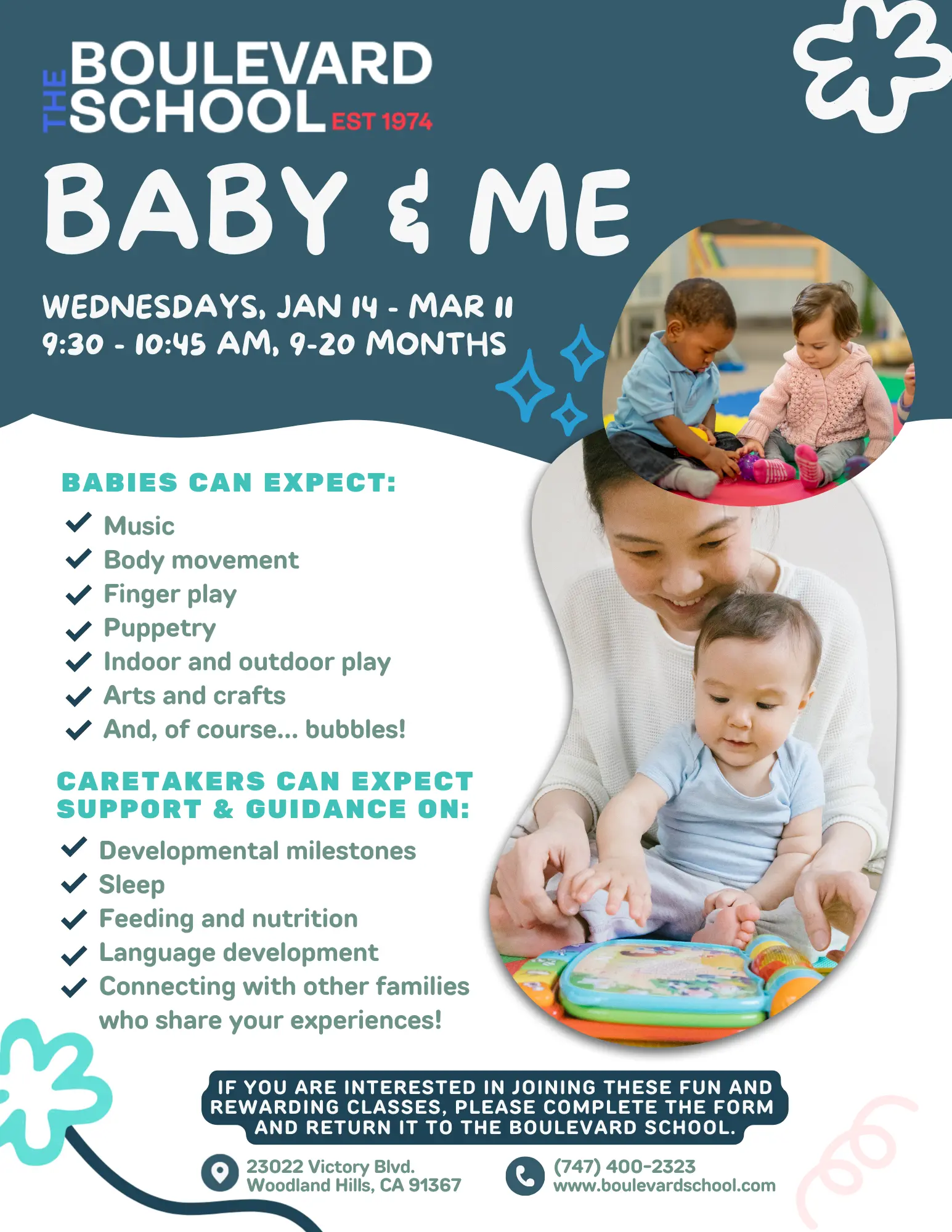 Baby and me infomrational flyer